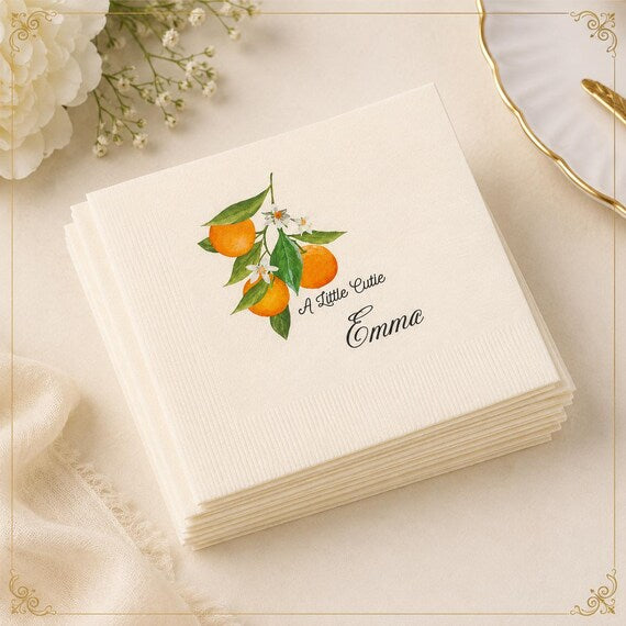 Elegance Custom Foil Personalized Napkins