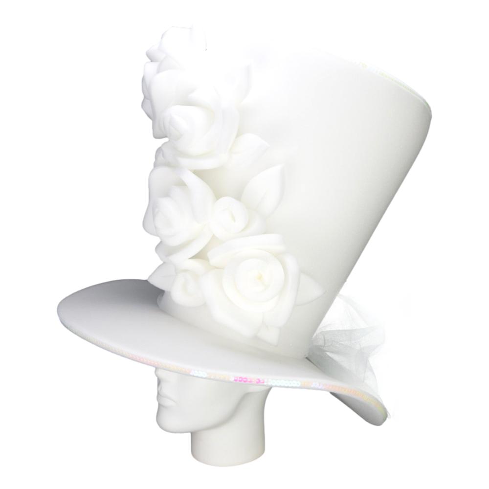 White Roses Bride Hat