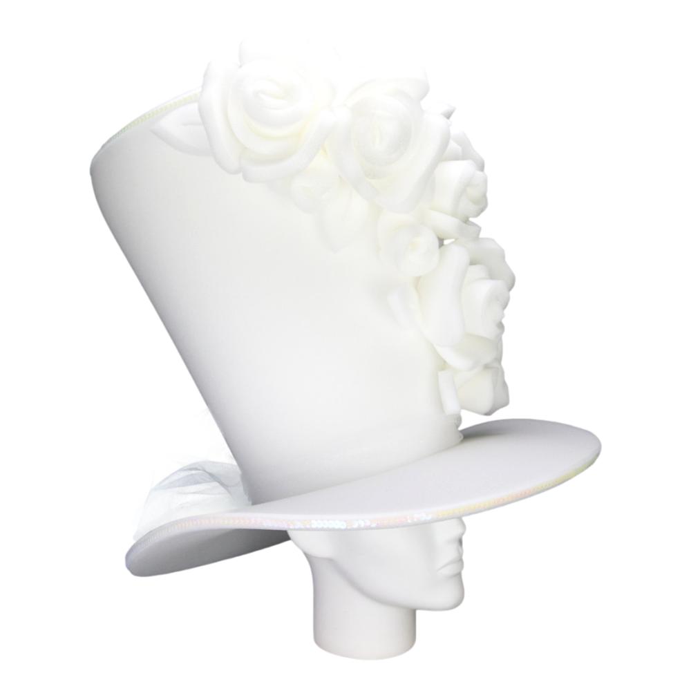 White Roses Bride Hat